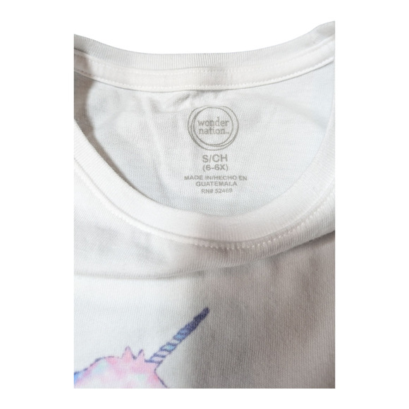 Set Of 3 Girls Shirts-Unicorns and Shark -Sz 6x Colorful Graphics Well Cared For - Picture 5 of 12